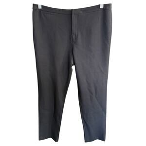 The Reset R Label Ponte Dress Pants Mid-Rise Tapered Leg Black Womens L Classic